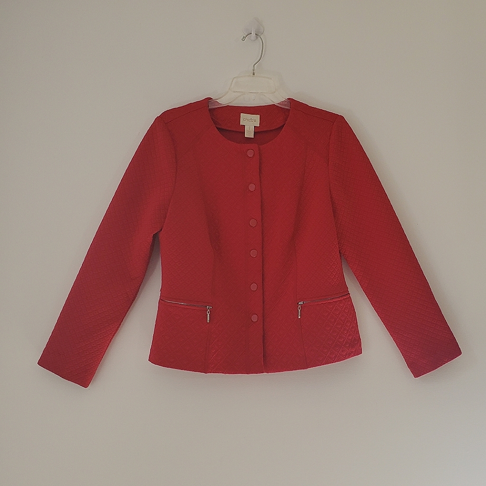 Chico's Quilted Snap Button Jacket